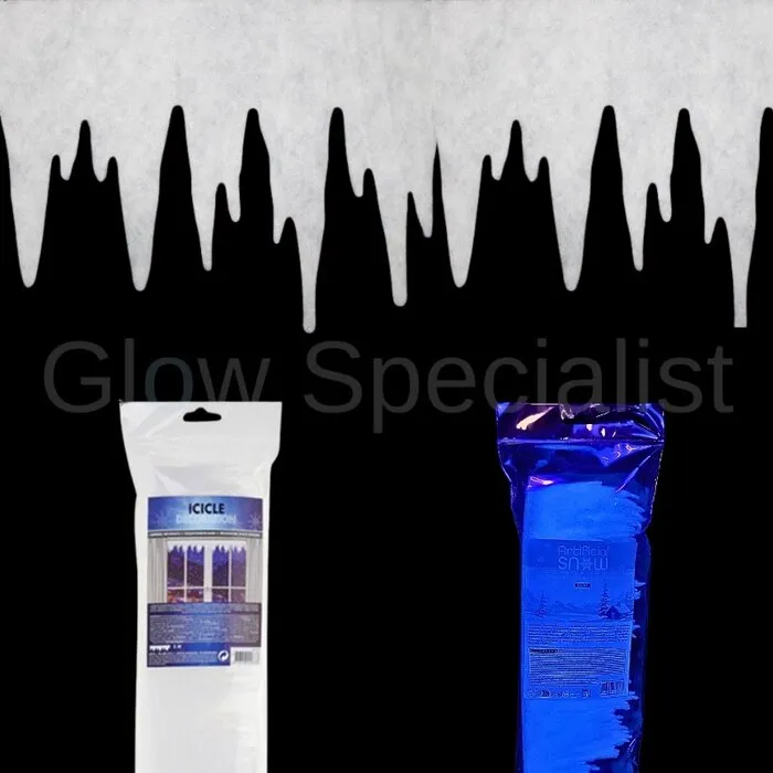 ICICLE GARLAND - UV/BLACKLIGHT - 5 M x 10 CM