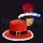 CHRISTMAS HAT WITH LED - 3 LIGHT FUNCTIONS - 10 LEDS - UV-RAND