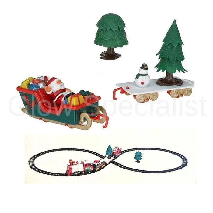 CHRISTMAS TRAIN SET WITH LIGHT AND SOUNDS - 22-PIECE