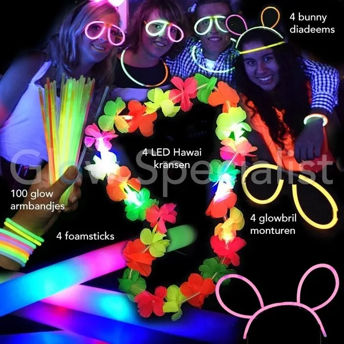LUMINOUS PARTY PACKAGE FOR 4 PERS - 116- PIECES