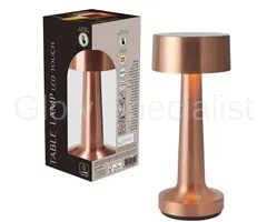 LED TOUCH TAFELLAMP - KOPER -  OPLAADBAAR - 3 FUNCTIES - DIMBAAR