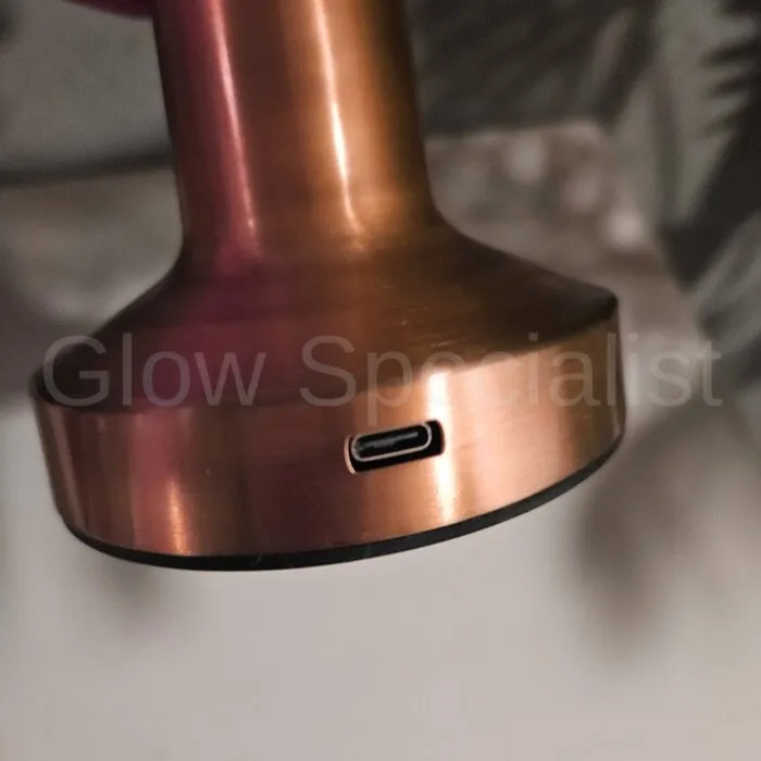 LED TOUCH TABLE LAMP - COPPER - RECHARGEABLE - 3 FUNCTIONS - DIMMABLE