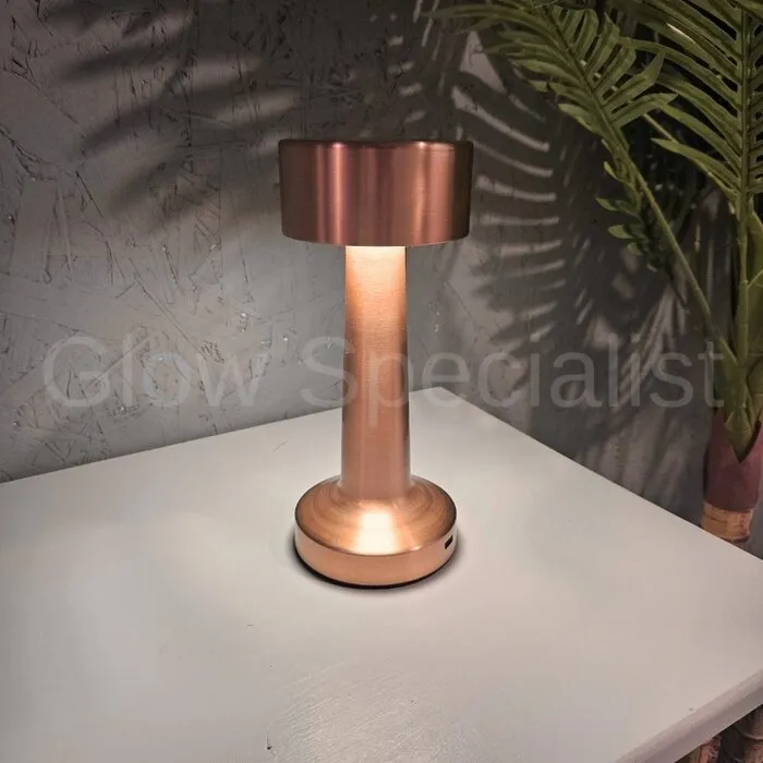 LED TOUCH TAFELLAMP - KOPER -  OPLAADBAAR - 3 FUNCTIES - DIMBAAR