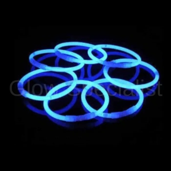 Glow Specialist BLUE GLOW BRACELETS - 1 TUBE - 100 PIECES
