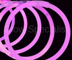 Glow Specialist PINK GLOW BRACELETS - 1 TUBE - 100 PIECES