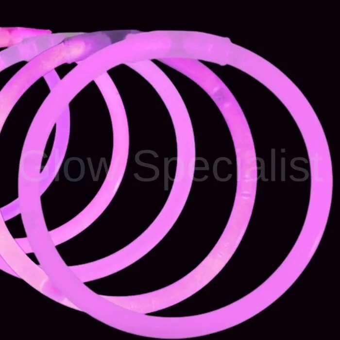 Glow Specialist ROZE GLOWARMBANDJES - 1 KOKER - 100 STUKS