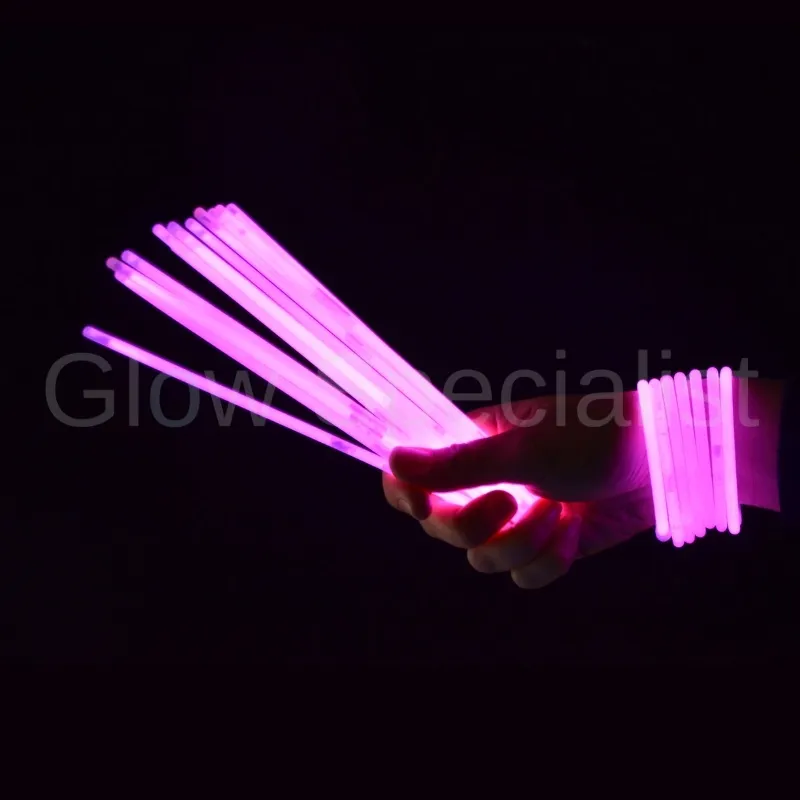 Glow Specialist PINK GLOW BRACELETS - 1 TUBE - 100 PIECES