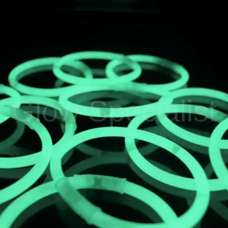 Glow Specialist GREEN GLOW BRACELETS - 1 TUBE - 100 PIECES