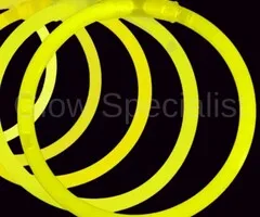 Glow Specialist GELE GLOWARMBANDJES - 1 KOKER - 100 STUKS