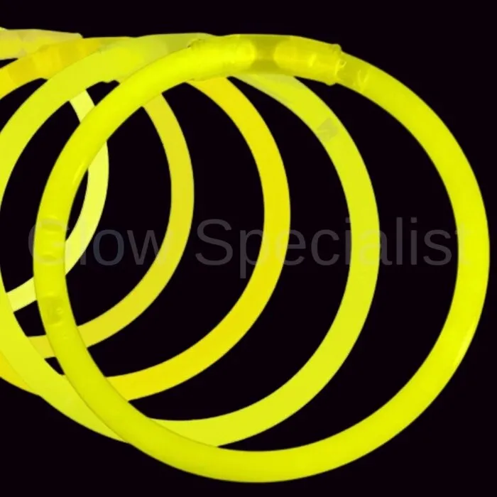 Glow Specialist GELE GLOWARMBANDJES - 1 KOKER - 100 STUKS