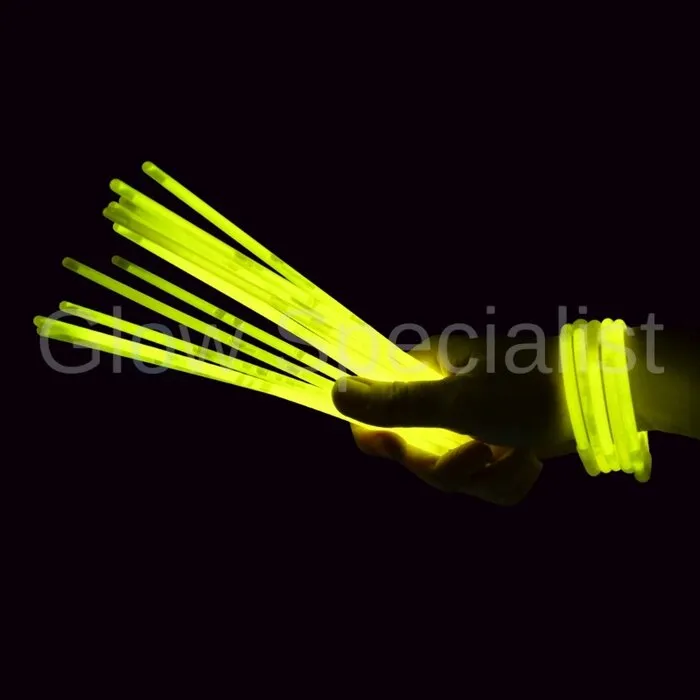 Glow Specialist YELLOW GLOW BRACELETS - 1 TUBE - 100 PIECES
