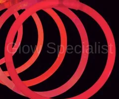 Glow Specialist RODE GLOWARMBANDJES - 1 KOKER - 100 STUKS