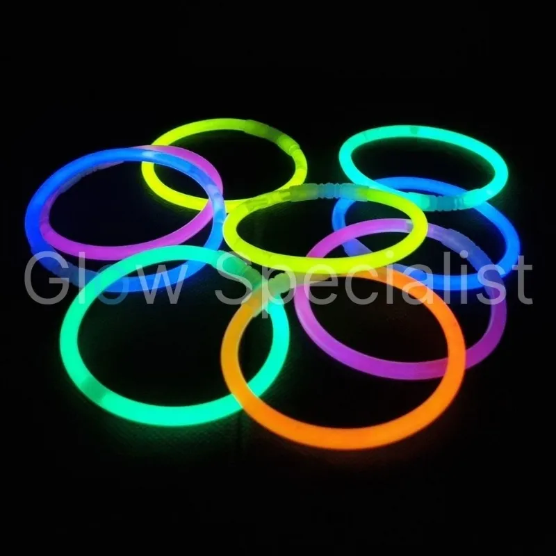Glow Specialist MIXED GLOW BRACELETS - 1 TUBE - 100 PIECES