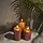 LED CANDLES WITH TIMER - Ø 7.5 CM - SET OF 3 - ROSÉ - REMOTE CONTROL