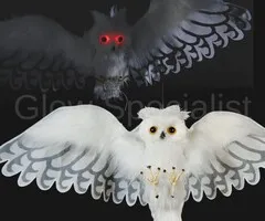 Europalms SNOW OWL - HALLOWEEN - 80 CM - LIGHT AND SOUND - MOVING