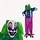 CLOWN CHARLY - 164 CM - HALLOWEEN FIGURE - WITH LIGHT, SOUND AND MOVEMENT