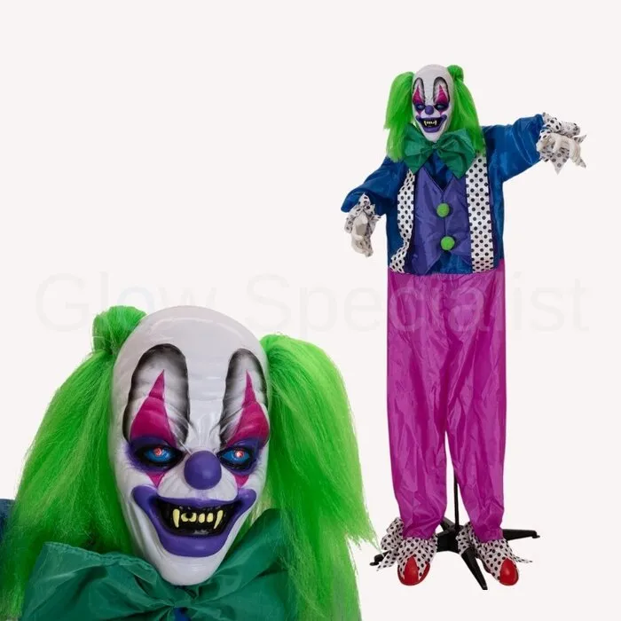 Europalms CLOWN CHARLY - 164 CM - HALLOWEEN FIGURE - WITH LIGHT, SOUND AND MOVEMENT