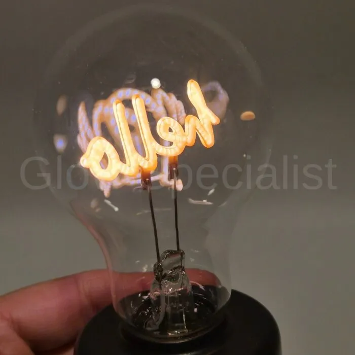 LED LAMP WITH TEXT - DREAM, LOVE OF HELLO - WARM WHITE - 2 X AAA