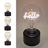 LED LAMP WITH TEXT - DREAM, LOVE OF HELLO - WARM WHITE - 2 X AAA