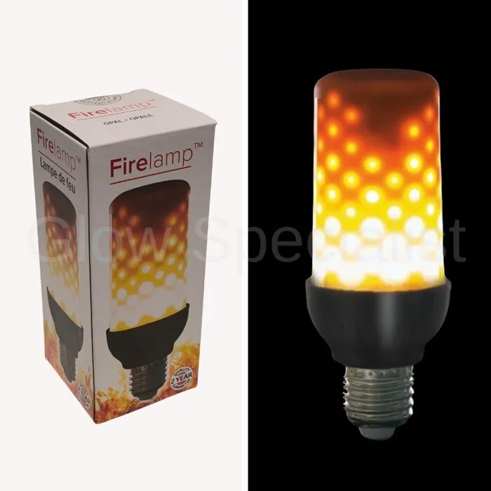 Firelamp FIRELAMP™ 3W - 465 LUMEN - E27L - 96 SMD - 1830K - ZWART OPAAL