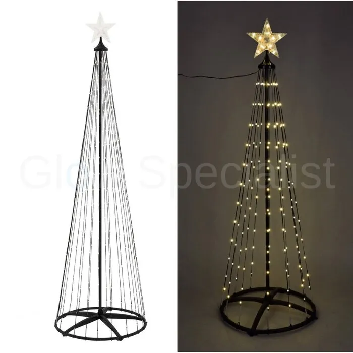 LED BOOM MET STER - 370 LED - WARM WIT - 210 CM - IP44