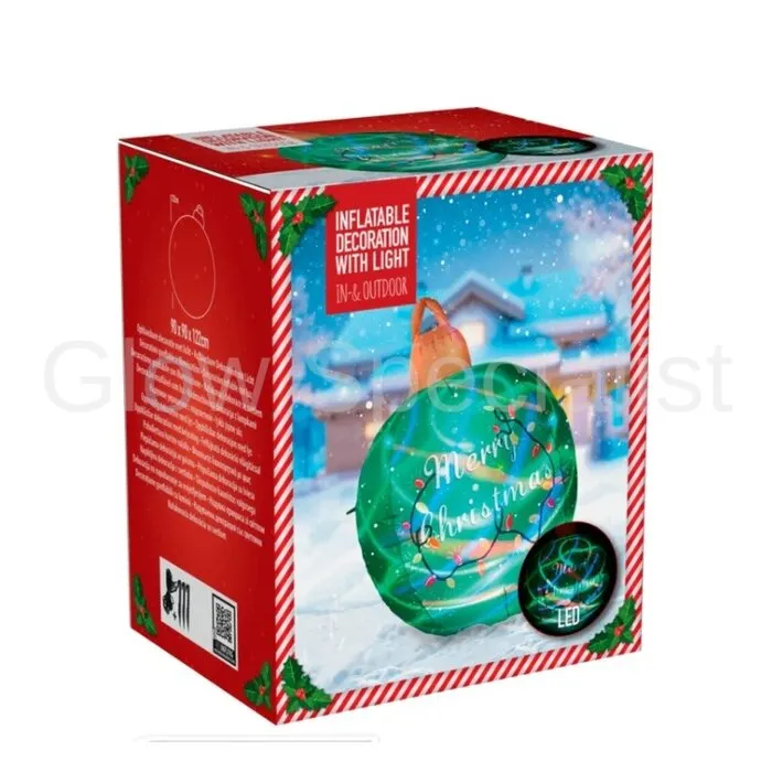 Europalms OPBLAASBARE KERSTBAL MET LICHT - 122 CM - IP44