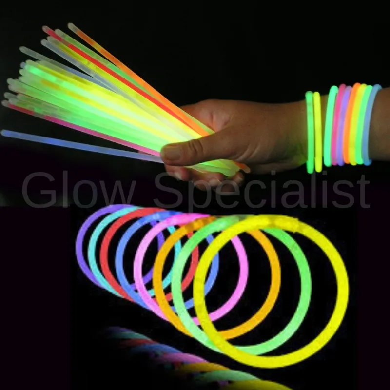 Glow Specialist MIXED GLOW BRACELETS - 1 TUBE - 100 PIECES