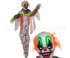 Europalms CLOWN CURBY - HALLOWEEN - 155 CM - BEWEGING - LICHT EN GELUID