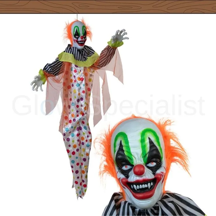 Europalms CLOWN CURBY - HALLOWEEN - 155 CM - BEWEGING - LICHT EN GELUID - EUROPALMS