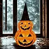 DUBBELE POMPOEN - HALLOWEEN LED DECORATIE - 90 CM - 50 LED