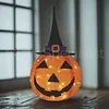 POMPOEN MET HOED - HALLOWEEN LED DECORATIE - MET TIMER - 68 CM