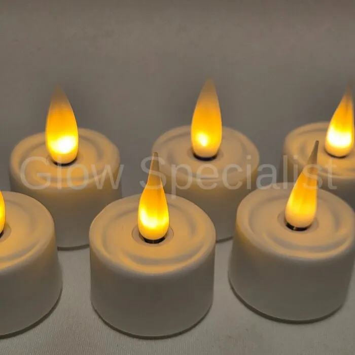 MovinFlame OPLAADBARE THEELICHTEN - 6 STUKS - MOVINFLAME - WIT
