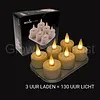 MovinFlame RECHARGEABLE TEA LIGHTS - 6 PIECES - MOVINFLAME - IVORY