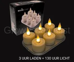 MovinFlame OPLAADBARE THEELICHTEN - 6 STUKS - MOVINFLAME - IVOOR