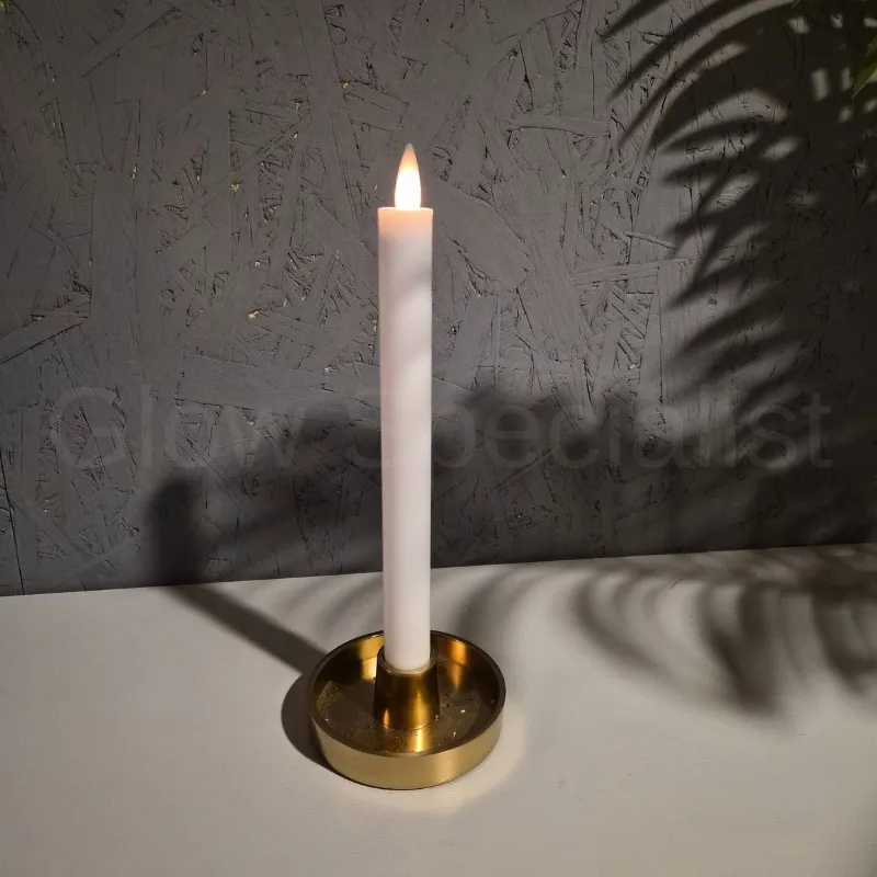 MovinFlame MOVINFLAME DINNER CANDLES - 2 PCS - RECHARGEABLE - WITH REMOTE CONTROL - WHITE