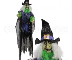 Europalms WITCH LISBETH - HALLOWEEN - 200 CM - LIGHT AND SOUND