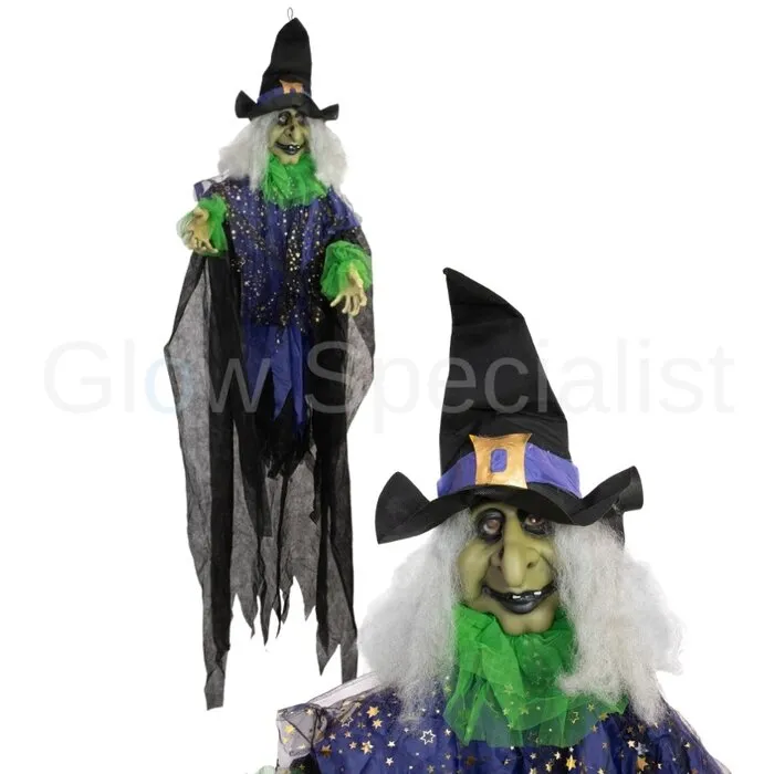 Europalms HEKS LISBETH - HALLOWEEN - 200 CM - LICHT EN GELUID - EUROPALMS