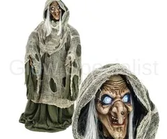 Europalms HEKS - GROEN - 145 CM - HALLOWEEN -  BEWEGING, LICHT EN GELUID