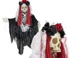 Europalms SKELETON LA CATARINA - HALLOWEEN - 100 CM - MOVING - LIGHT AND SOUND
