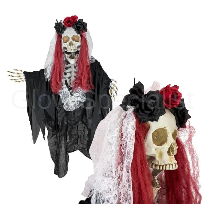 Europalms SKELETON LA CATARINA - HALLOWEEN - 100 CM - MOVING - LIGHT AND SOUND - EUROPALMS