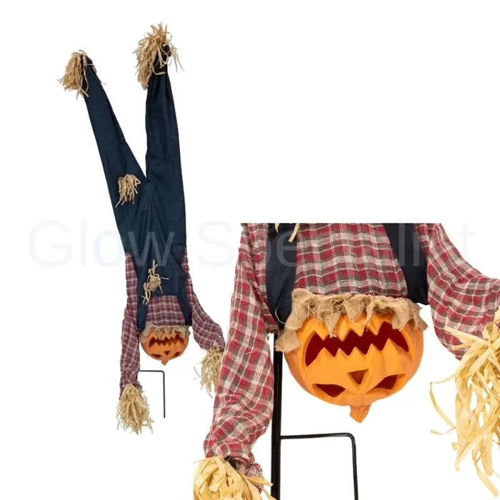 Europalms POMPOEN MAN HANDSTAND - GRONDPRIKKER - HALLOWEEN - 153 CM - BEWEGING, LICHT EN GELUID - EUROPALMS