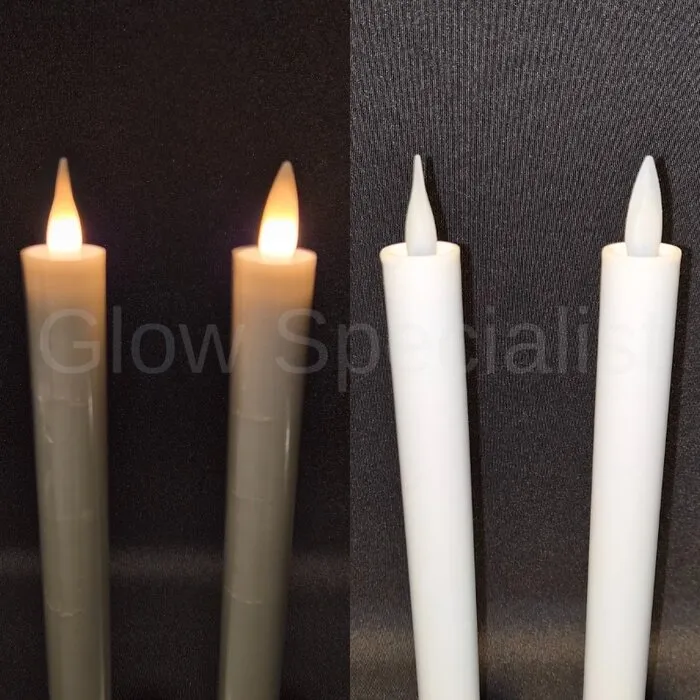 MovinFlame MOVINFLAME DINER KAARSEN - 2 STUKS - OPLAADBAAR - MET AFSTANDSBEDIENING - WIT