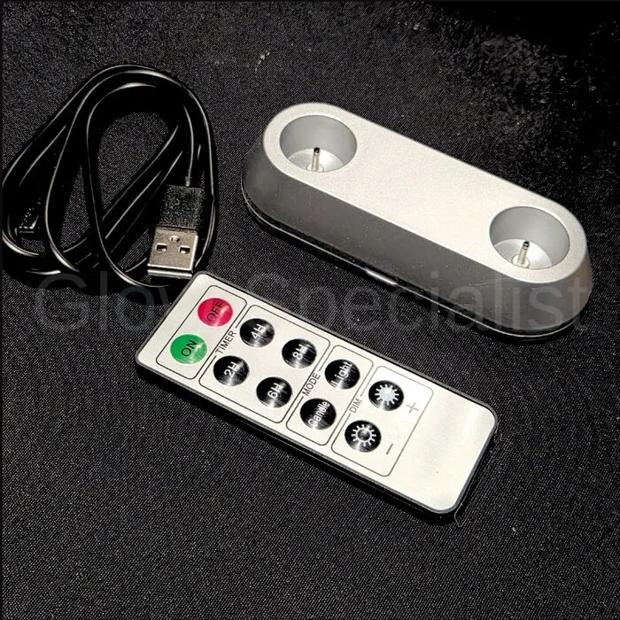 MovinFlame MOVINFLAME DINNER CANDLES - 2 PCS - RECHARGEABLE - WITH REMOTE CONTROL - IVORY