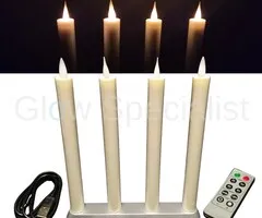 MovinFlame MOVINFLAME DINNER CANDLES - 4 PCS - RECHARGEABLE - WITH REMOTE CONTROL - IVORY
