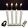 MOVINFLAME DINNER CANDLES - 4 PCS - RECHARGEABLE - WITH REMOTE CONTROL - WHITE
