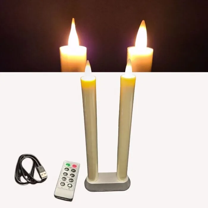 MovinFlame MOVINFLAME DINER KAARSEN - 2 STUKS - OPLAADBAAR - MET AFSTANDSBEDIENING - IVOOR