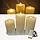 MOVINFLAME PILLAR CANDLES - 3 PIECES - RECHARGEABLE - WITH REMOTE CONTROL - IVORY