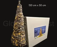 POP-UP CHRISTMAS TREE - WITH LIGHTS AND SNOW - WHITE - 150 CM