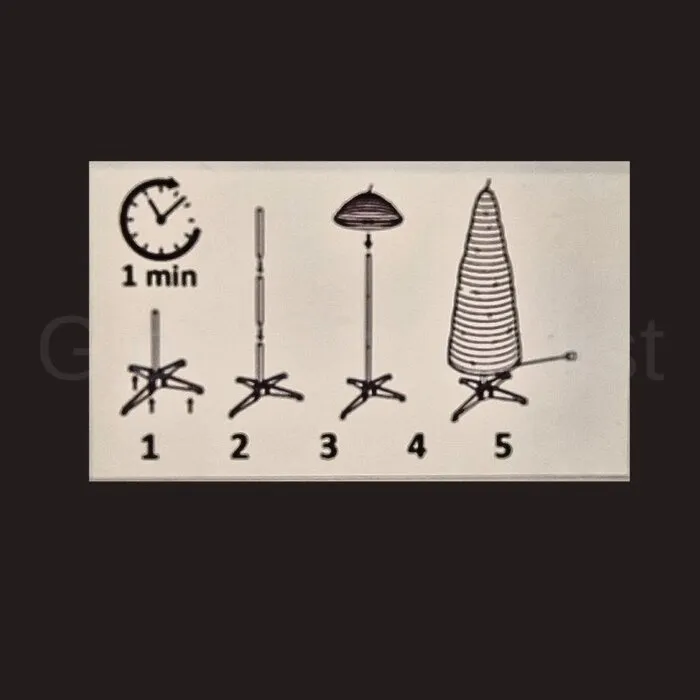 POP-UP KERSTBOOM - MET LAMPJES EN SNEEUW - WIT - 180 CM