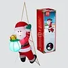 KLIMMENDE KERSTMAN - OPBLAASBAAR MET VERLICHTING - 122 CM